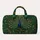 Regal Peacock And Emerald Botanical Motif Getaway Gift For Women With Gold Name Detail Quilted Weekend Bag - 6