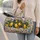 Mediterranean Lemon And Blue Floral Tile Motif For Travel, Beach, And Garden Lovers Quilted Weekend Bag - 2