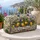 Mediterranean Lemon And Blue Floral Tile Motif For Travel, Beach, And Garden Lovers Quilted Weekend Bag - 5