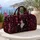 Tuxedo Cat With Rose Smoke And Moon Phases For Gothic Travel And Overnight Escapes Quilted Weekend Bag - 5