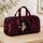 Tuxedo Cat With Rose Smoke And Moon Phases For Gothic Travel And Overnight Escapes Quilted Weekend Bag - 4