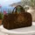 Antique Bronze Floral Medallion For Elegant Weekend Getaways And Travel Lovers Style Quilted Weekend Bag - 5