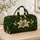 Emerald White Lily Art Nouveau Botanical Getaway Gift For Garden Lovers Quilted Weekend Bag - 4