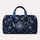 Cobalt Blue Floral Teapot Chinoiserie Tea Ceremony Getaway Gift For Tea Lovers Quilted Weekend Bag - 6