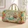 Vintage Turquoise Floral Bicycle Garden Getaway Gift for Cyclists and Flower Lovers Quilted Weekend Bag - 1