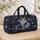 Blue And White Longhair Cat Floral Style Travel Gift For Cat Lovers Quilted Weekend Bag - 4