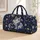 Blue And White Longhair Cat Floral Style Travel Gift For Cat Lovers Quilted Weekend Bag - 1