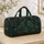 Owl Pair With Teal Vines For Travel, Weekend Getaways And Overnight Gifts Quilted Weekend Bag - 4
