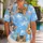 Cute Tabby Kittens In Blue Sky Clouds For Tropical Resort Vacations And Cat Lovers Hawaiian Shirt - 1