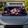 Cherry Blossom Moonlit Night Sky For Romantic Spring Evening Road Trips And Enthusiasts Car Sunshade - 1