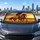 Galloping Bay Horses At Sunset For Equestrian Road Trips And Country Enthusiasts Car Sunshade - 6