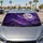 Purple Full Moon And Flying Bats Halloween Gothic Night Decor For Spooky Road Trips Car Sunshade - 5