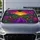 Psychedelic Mountain Sunrise Floral Road for Colorful Road Trips and Festival Travelers Car Sunshade - 5