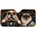 Bulldog And Cat Driving With Flame Wheel For Rebel Road Trips And Pet Lovers Gift Car Sunshade - 2
