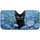 Realistic Black Kitten Among Blue Daisies For Cat Lovers Summer Travel Adventures Car Sunshade - 2