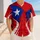 Crimson Blue Star Chevron Colorblock for Heritage Festivals and Streetwear Fans Baseball Jersey - 4
