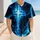Luminous Blue Cross With Lightning Storm Clouds For Christian Night Worship Wear Baseball Jersey - 4