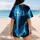 Luminous Blue Cross With Lightning Storm Clouds For Christian Night Worship Wear Baseball Jersey - 7