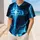 Luminous Blue Cross With Lightning Storm Clouds For Christian Night Worship Wear Baseball Jersey - 1