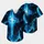 Luminous Blue Cross With Lightning Storm Clouds For Christian Night Worship Wear Baseball Jersey - 2