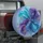 Turquoise Violet Alcohol Ink Swirls for RV Travel and Outdoor Adventure Enthusiasts Spare Tire Cover - 3