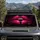 Glitter Fuchsia Lips With Black Gloss Drip for Glam Daily Commutes and Beauty Lovers Car Sunshade - 4