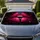 Glitter Fuchsia Lips With Black Gloss Drip for Glam Daily Commutes and Beauty Lovers Car Sunshade - 1