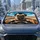Pug Driving Classic Roadster Desert Road Trip Adventure For Dog Lovers Car Sunshade - 4