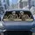 Vintage Skeleton Duo In Sunglasses For Gothic Road Trips And Halloween Driver Fans Car Sunshade - 4