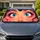 Turquoise Blue Eyes Peach Pink Face UV Blocking Cute Auto Accessory for Women Drivers Car Sunshade - 1