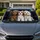 Three Long-Haired Puppies With Bows for Dog Lovers' Daily Commutes and Road Trips Car Sunshade - 1