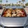 Three Shih Tzu Dogs in a Red Vintage Roadster for Fun Weekend Road Trips and Dog Mom Gifts Car Sunshade - 6
