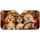 Three Shih Tzu Dogs in a Red Vintage Roadster for Fun Weekend Road Trips and Dog Mom Gifts Car Sunshade - 2
