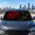 Crimson Red Rose Gothic Floral Decor For Dark Romantic Road Trips And Daily Commuters Car Sunshade - 6