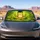 Meditating Green Tree Frog Peace Sign Pond Decor for Zen Commuters and Nature Lovers Car Sunshade - 5