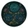 Teal Chrysanthemum Lotus Florals With Gold Vines For Boho SUVs Road Trip Travel Spare Tire Cover - 4