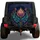 Royal Blue Lotus With Teal Leaves And Gold Filigree For Luxe Road Trips For SUV Owners Spare Tire Cover - 1