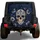 Vintage Floral Skull Gothic Road Trip Decor for Day Of The Dead Adventure Lovers Spare Tire Cover - 1