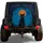 Black Cat And Orange Moon Night Sky For Halloween Camping And Gothic SUV Fans Spare Tire Cover - 1