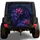 Neon Secret Garden Floral Galaxy for Night Driving Off Road SUV And Jeep Drivers Spare Tire Cover - 1