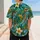 Sea Turtle and Tropical Flower Mosaic for Beach Vacations and Summer Sports Fans Baseball Jersey - 5