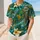 Sea Turtle and Tropical Flower Mosaic for Beach Vacations and Summer Sports Fans Baseball Jersey - 1