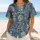 Vintage Slate Blue Floral Tile Motifs For Summer Parties And Retro Streetwear Style Baseball Jersey - 6