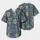 Vintage Slate Blue Floral Tile Motifs For Summer Parties And Retro Streetwear Style Baseball Jersey - 2