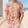 Coral Monstera Leaf Tropical Style For Beach Vacations And Resort Travel For Men Baseball Jersey - 1