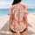 Coral Monstera Leaf Tropical Style For Beach Vacations And Resort Travel For Men Baseball Jersey - 7