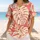 Coral Monstera Leaf Tropical Style For Beach Vacations And Resort Travel For Men Baseball Jersey - 6