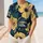 Midnight Navy Yellow Tropical Hibiscus Floral Botanical Resort Vacation Wear For Men Baseball Jersey - 1