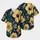 Midnight Navy Yellow Tropical Hibiscus Floral Botanical Resort Vacation Wear For Men Baseball Jersey - 2