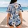 Powder Blue Vintage Floral Botanical For Spring Sports, Picnics And Casual Streetwear Baseball Jersey - 7